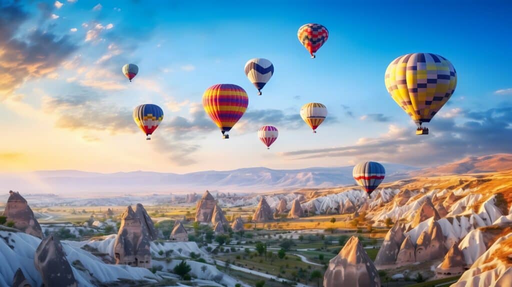 vecteezy balloon fligt in tourism park turkey cappadocia 31713274