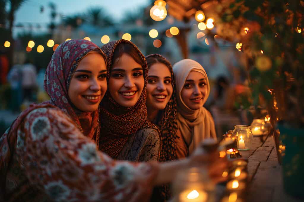 vecteezy ai generated group of happy muslim women wearing hijab 36447452