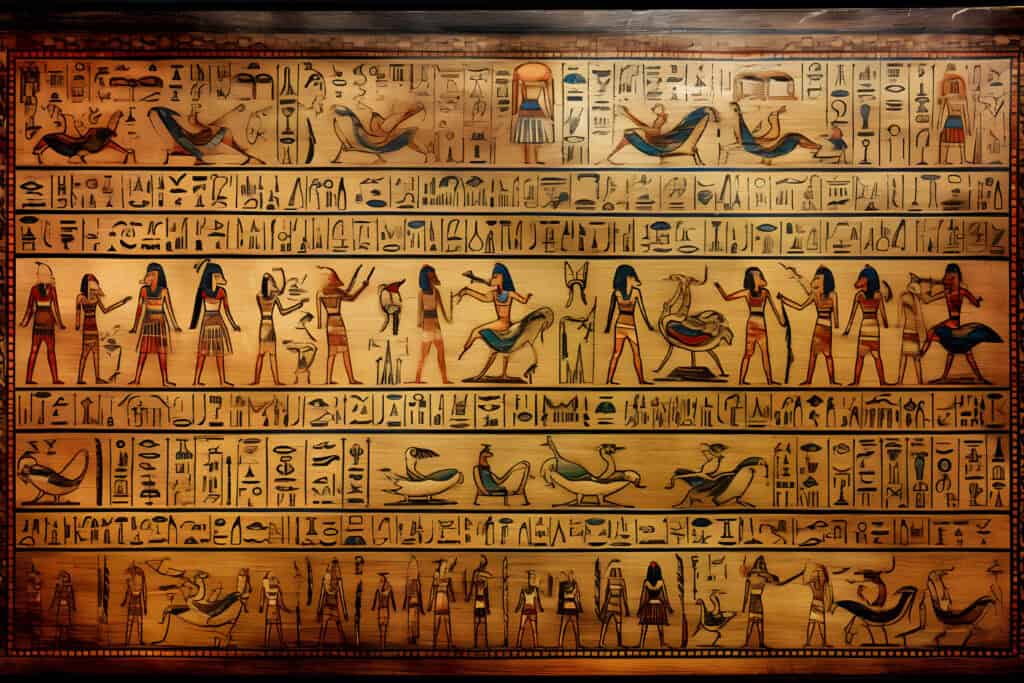 vecteezy ancient egyptian drawings and hieroglyphs on the wall in the 23008470