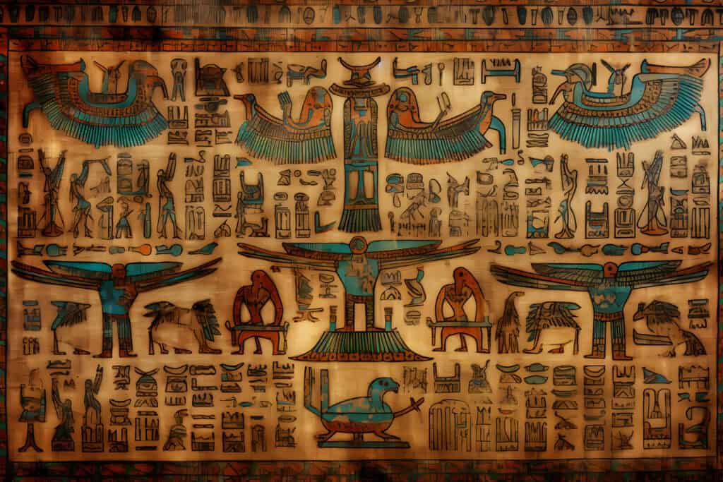 vecteezy ancient egyptian drawings and hieroglyphs on the wall in the 23138553