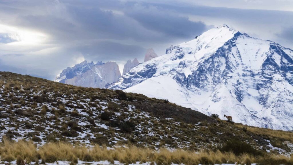 Mountain landscape environment, Torres del Paine National Park, Patagonia, Chile.Does It Snow in South America?