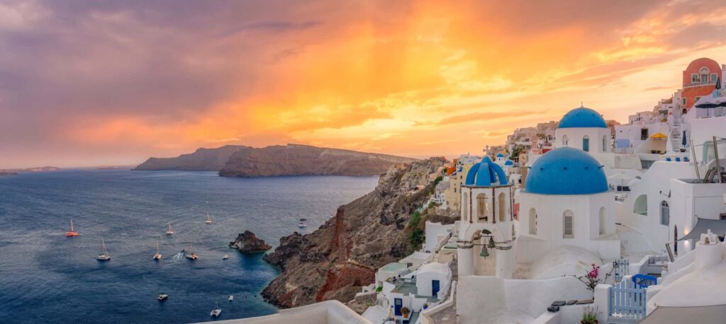 vecteezy oia at sunset santorini island greece artistic sunset 8009829 scaled 1