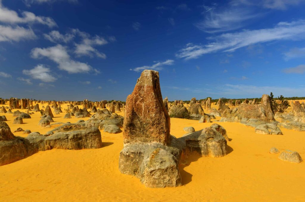 The Pinnacles in the Nambung National Park, Western Australia. The Pinnacles are limestone formations contained within Nambung National Park, near the town of Cervantes, Western Australia.Things to Do in Perth Australia