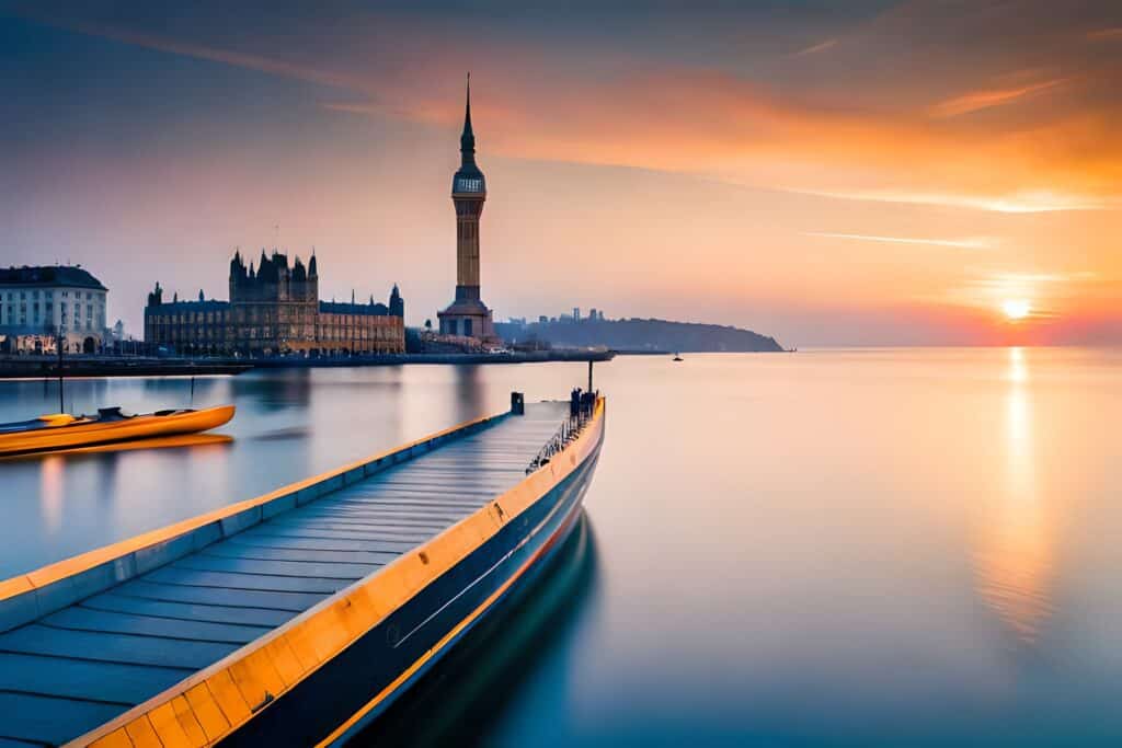 vecteezy the sun rises over the water and the big ben clock tower in 31545567 1024x683 1