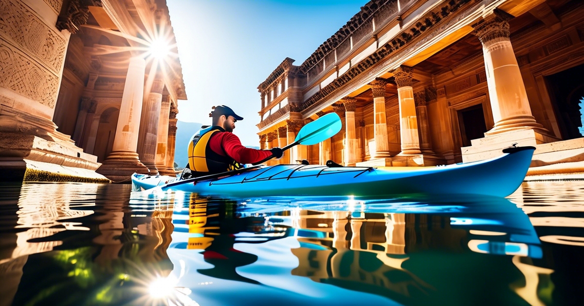 txt2img 559bPr0o46 sh a solo kayaker navigating through hi