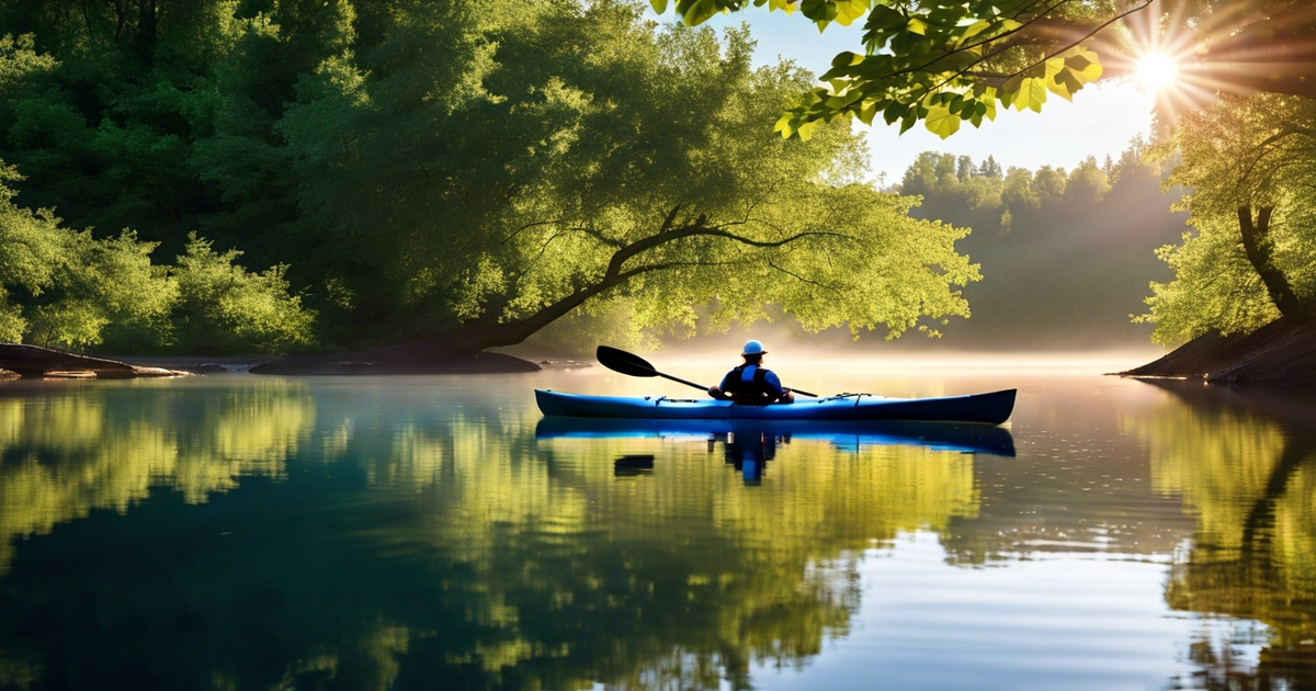 txt2img DsoQlzFJ85 sh prompt a lone kayaker gently paddlin