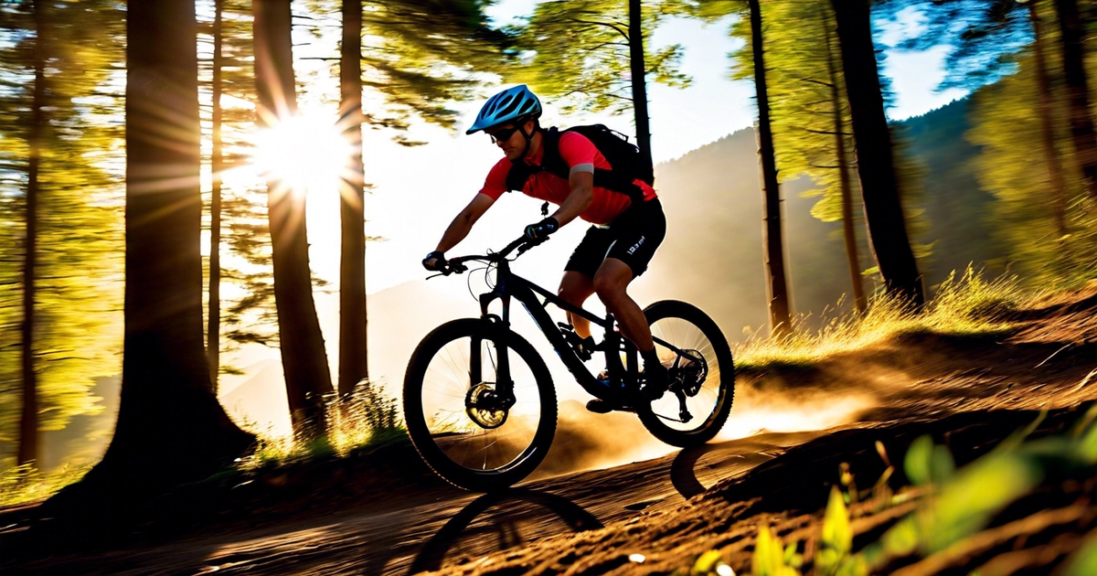 txt2img FuD 7ZFcxa sh a person mountain biking showcasing